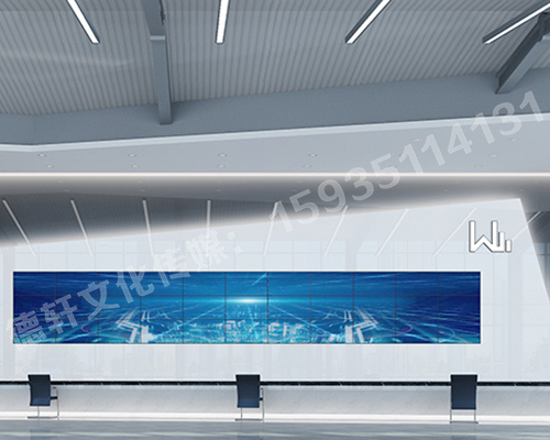 萬國質(zhì)保二手車交易港 服務臺背景墻logo 三面發(fā)光字